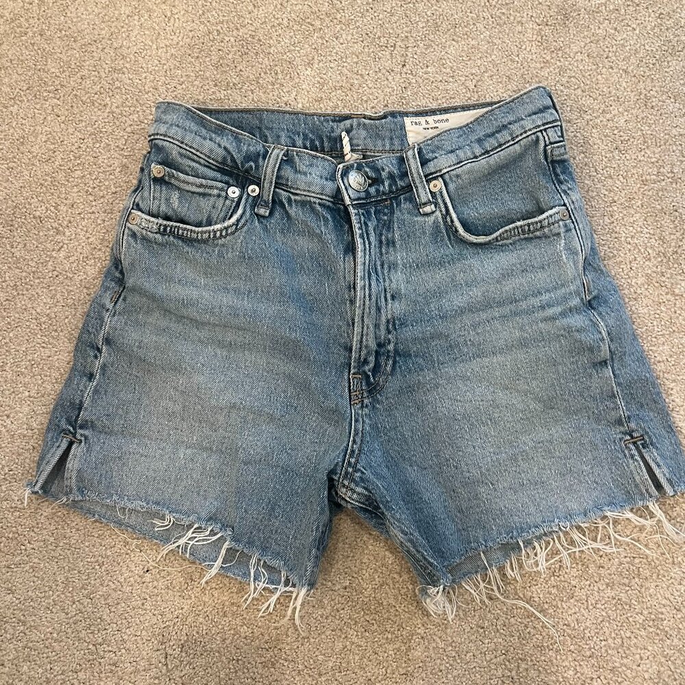 Rag & Bone Vintage Cut-off High-rise Midi Shorts